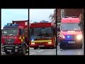 Specialist fire trucks responding with siren and lights (Mega Compilation)