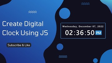Create Digital Clock Using [ HTML CSS JavaScript ] With Source Code