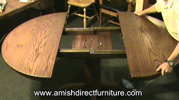 Pedestal Table Geared Slides in action