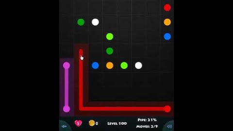 flow game facebook - green pack level 100 Connect the dots