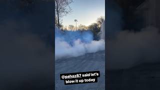 TOASTING BAGELS 🥯💨 SILVERADO WONT BLOW UP #drift #drifting #fails #stunt #viral