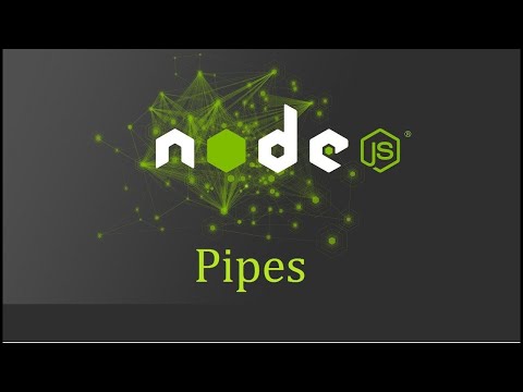 Node js Tutorial for Beginners - 10 - Pipes (English)