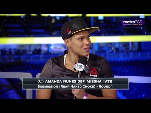 Amanda Nunes discusses becoming the new Women's Bantamweight Champ - UFC 200