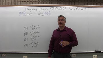 ACCUPLACER Review: Elementary Algebra Problem 72 - Mathematics with Dan Avedikian