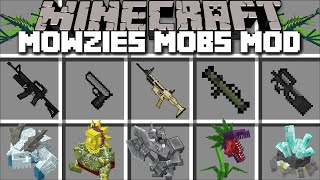 Minecraft MODERN MOWZIES MOBS WARFARE MOD / DANGEROUS MOWZIES BUNKER !! Minecraft Mods