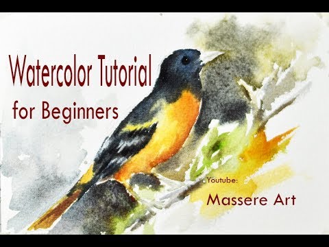  watercolor  tutorial for beginners  Bird Painting  Easy YouTube 