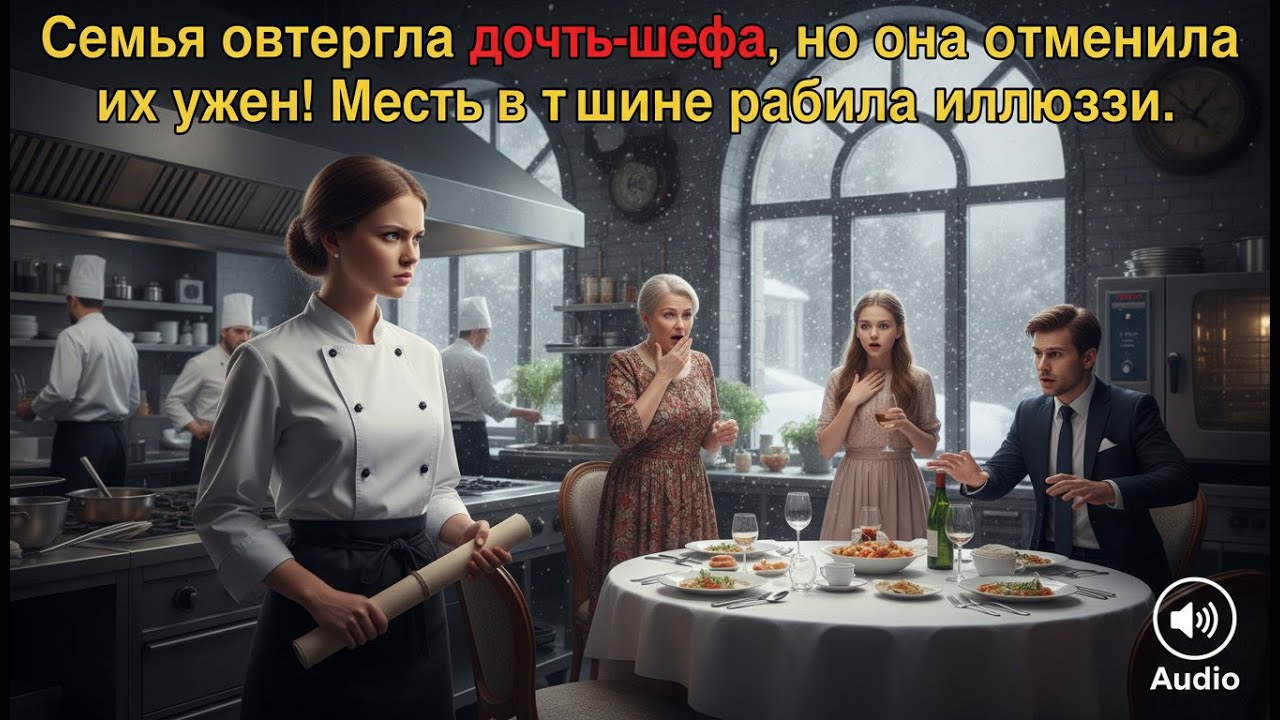 Семья унизила её униформой на празднике, но владелица ресторана отменила их ужин молча.