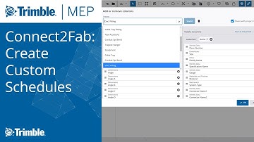 Connect2Fab: Creating Custom Schedules