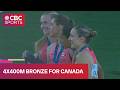 Canada wins bronze in the women's 4x400m relay at the worlds in Gaborone | #CBCSports
