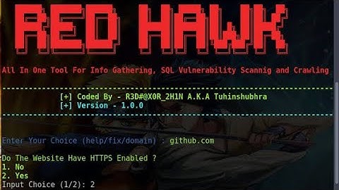 RED_HAWK - Best Information Gathering Tool & Vulnerability Scanner