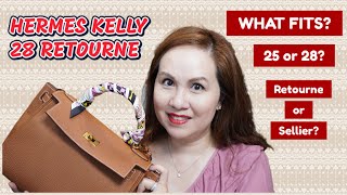 Hermes Kelly 28 Retourne | What Fits | 25 or 28? | Retourne or Sellier? | What's In My Bag