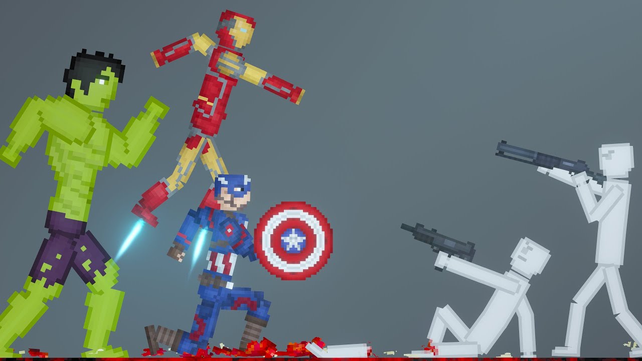 SuperHeroes Attack Humans In People Playground