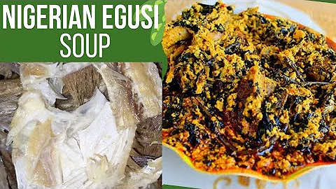 Nigerian Egusi soup using bitterleaf (Fried Egusi)