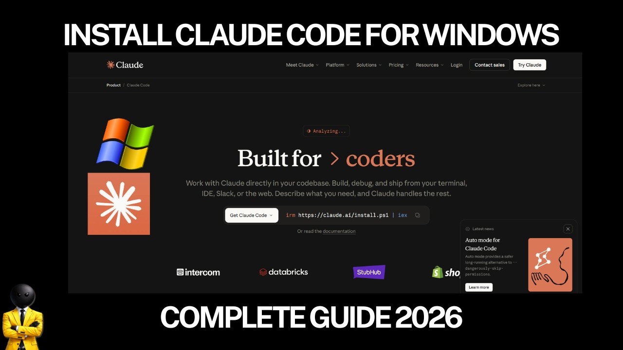 How to install Claude Code for Windows - Complete Guide 2026 - YouTube