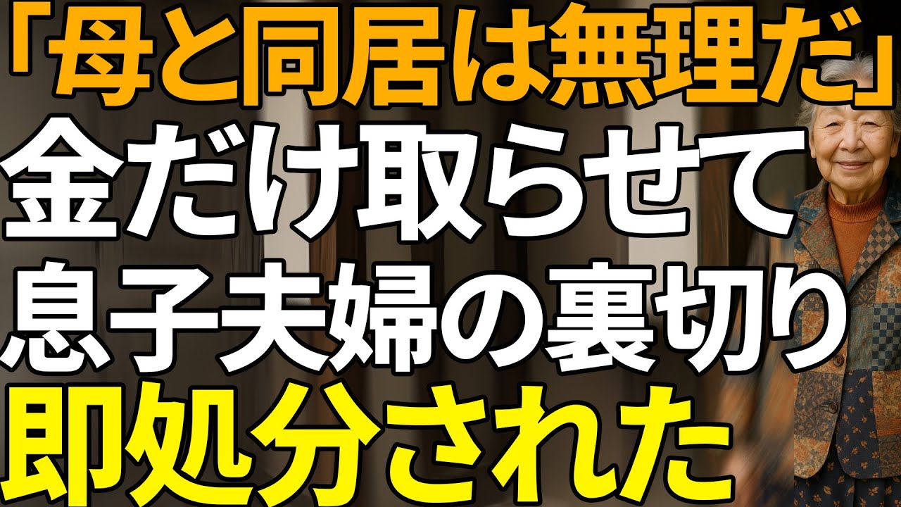 「母さん、同居は無理」約束を裏切った日から始まった衝撃の復讐劇 | 人生の教訓