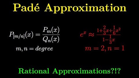 Rational Approximations for functions - Pade Approximations