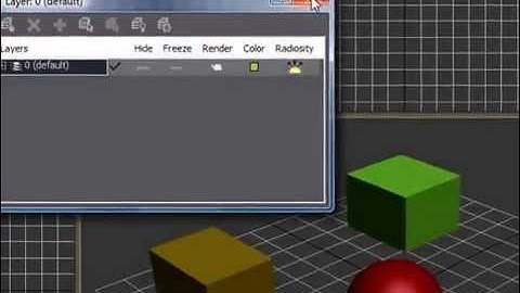 3DsMax 2010 -4- Hide, Freeze, Layers, Clonning and Arrays