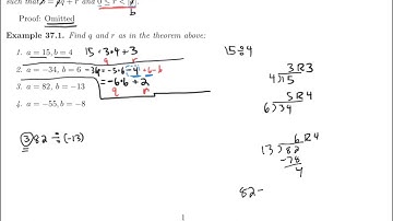 37 Quotient Remainder Theorem