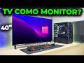 USAR TV COMO MONITOR NO PC GAMER VALE A PENA? TESTEI JOGOS E TRABALHO!