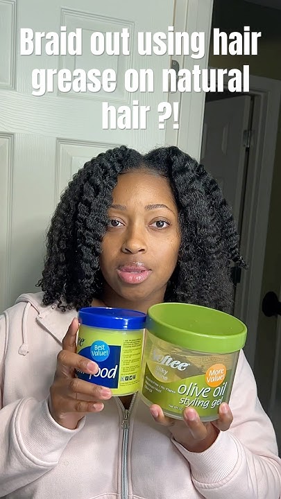  Braid out tutorial using hair grease on type 4 hair #type4hair # ...