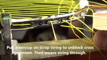 Badminton Stringing - Overcome Blocked Cross Grommet w/ Scrap String