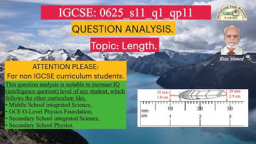 0625_s11_q1_qp11_length, IGCSE Length question,  Length measurement question.