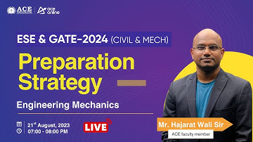 Engineering Mechanics | Preparation Strategy for ESE/ GATE 2024 (MECH & CIVIL) | ACE Online Live