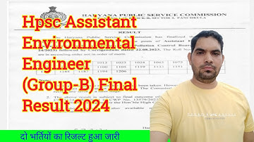 HPSC Assistant Environmental Engineer (Group-B) Final result 2024 / HPSC AEE Result download / #HPSC