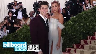 Shawn Mendes \& Hailey Baldwin Make Their Couple Debut at the 2018 Met Gala | Billboard News