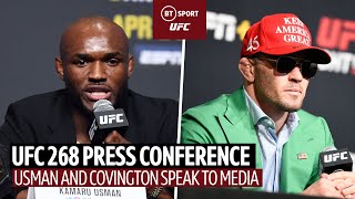 Full UFC 268 Press Conference: Usman, Covington, Namajunas, Zhang, Gaethje, Chandler and Dana White