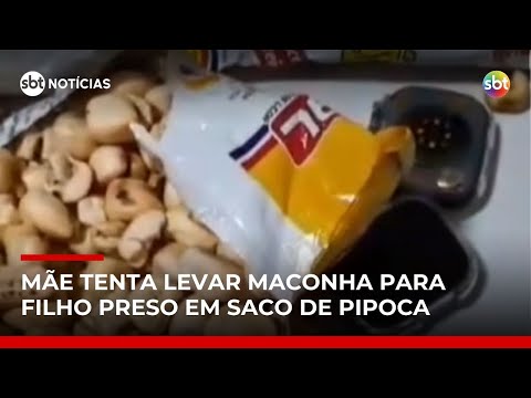 Video pipoconha-mae-e-flagrada-tentando-levar-maconha-para-filho-em-presidio-sbt-noticias