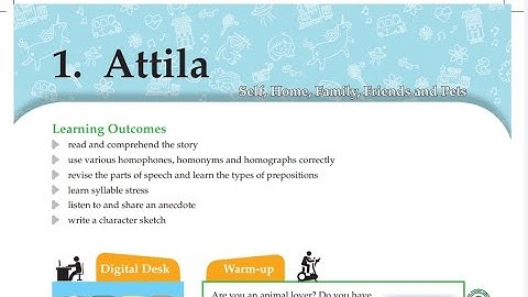 Attila In Hindi Class 7 Lesson 1 English Literature ace with aster by r. k narayan explanation