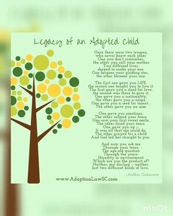 Hey Adoptees💚 Came across this poem and thought I'd share it with you.#adoption #love#connect #poem
