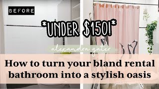 Transforming a rental bathroom for under $150 | Mini bathroom makeover!