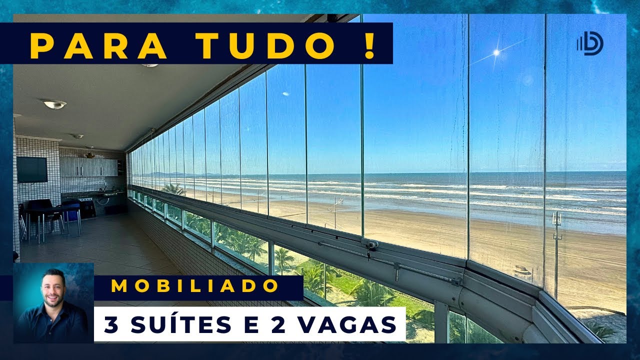 Apartamento FRENTE MAR com 03 Suítes 02 Vagas Terraço gourmet e mobiliado #denisbritoimoveis