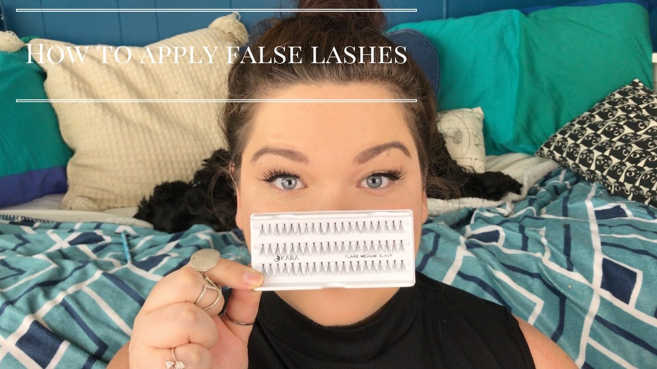 How to apply false eyelashes | Tutorial - YouTube