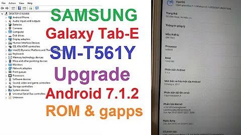 Samsung Galaxy Tab-E (SM-T561Y) Upgrade Android 7.1.2 ROM & gapps