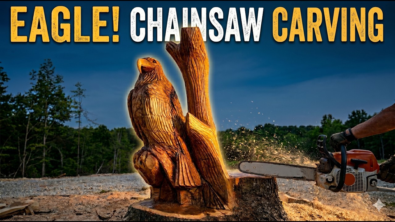 Amazing Chainsaw Carving: Harley Dougherty Transforms a Tree Stump