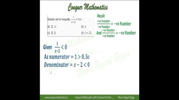 Solution of the Inequality 1/(x-2) is less than 0 - Linear Inequalities - Class 11 Mathematics