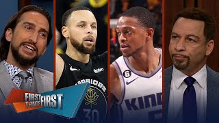 Steph Curry, Warriors outplay De’Aaron Fox \& Kings to win Game 3 | NBA | FIRST THINGS FIRST