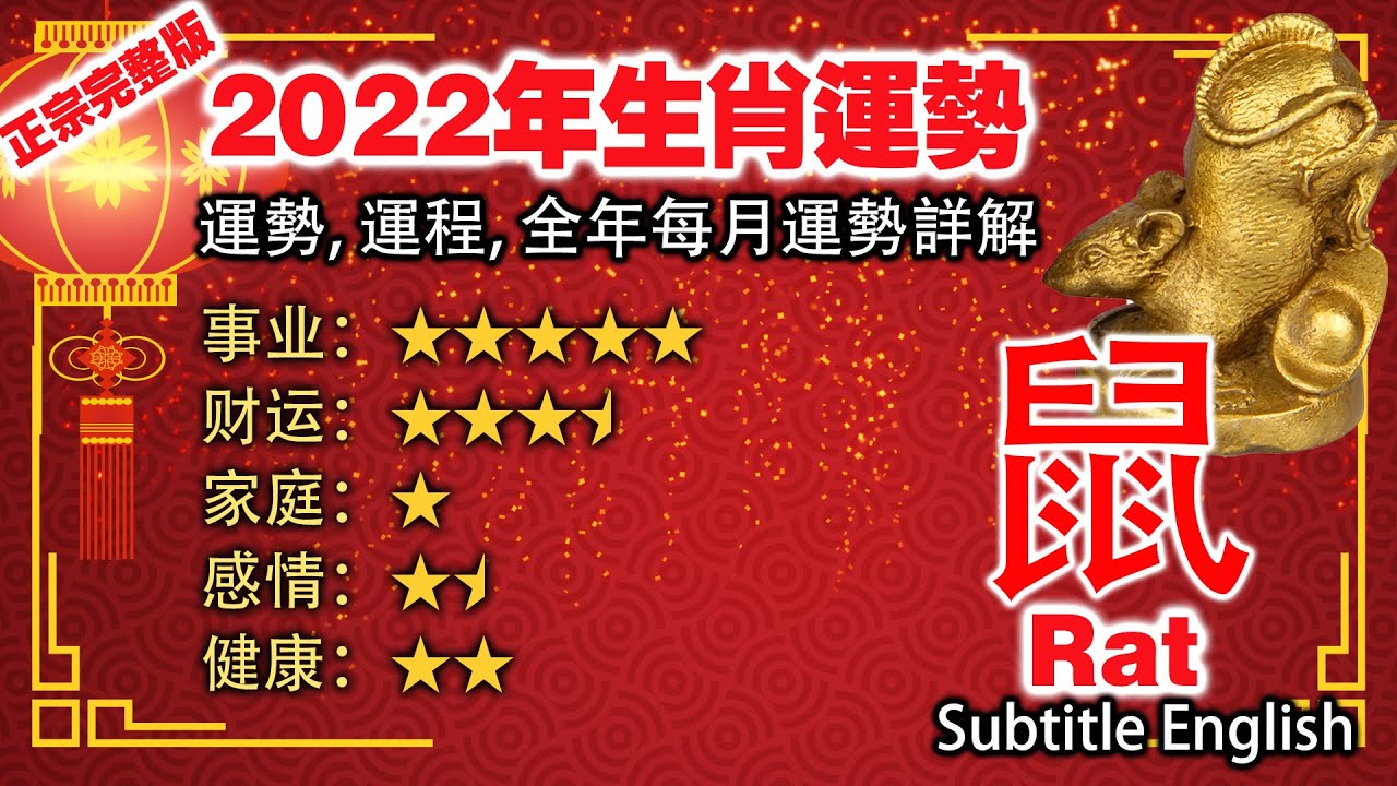 大師說:屬鼠人,5/10月有財運,9月桃花運,1/4/6/7月要提高警惕。每月運勢與破解,2022年虎年