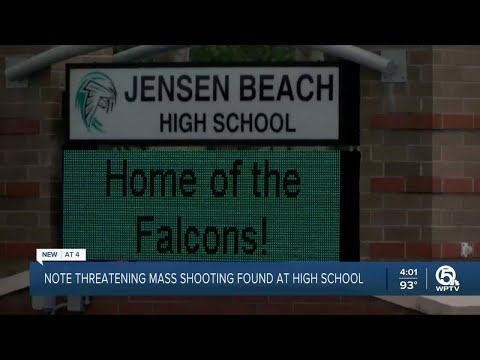 'Graphic' note threatening mass shooting found at Jensen Beach High School, sheriff says