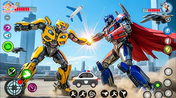 Car Jet Transformation Fighting Robot Game 2020 | Bumblebee and Optimus Prime - Android Gameplay