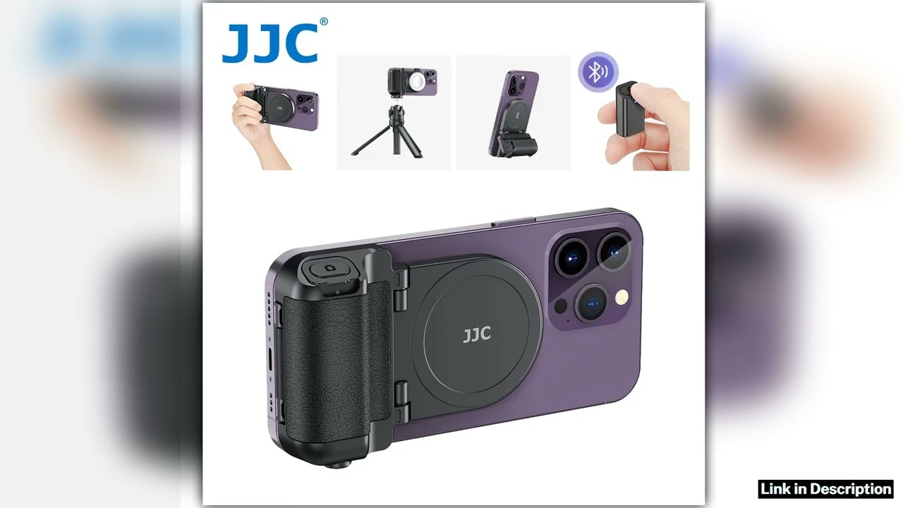 JJC Magnetic Snapgrip Phone Camera Shutter Hand Grip Smartphone Holder Wireless Shutter Remote Hand