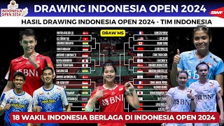 Hasil Drawing Indonesia OPEN 2024 ~ Drawing kurang menguntungkan ~ 18 Wakil Indonesia yang Berlaga