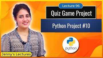 Python Project for beginners| Quiz Game Project | Python for Beginners #lec96