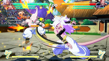 Android 21 instant overhead cross-up combo