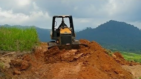 The CAT D5K XL Bulldozer Makes an Impression on a High Mountaintop