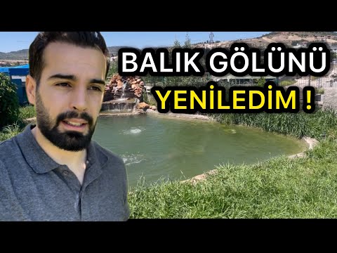 BALIK GÖLÜNÜ YENİLEDİM - IŞIK TAKTIM ! ( inşaat odalarını alçı yaptırıyoruz )