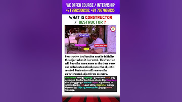 🚀What is Constructor & Destructor | Funny Programming Memes 😂😂 #memes #shorts #reels #tamilmemes